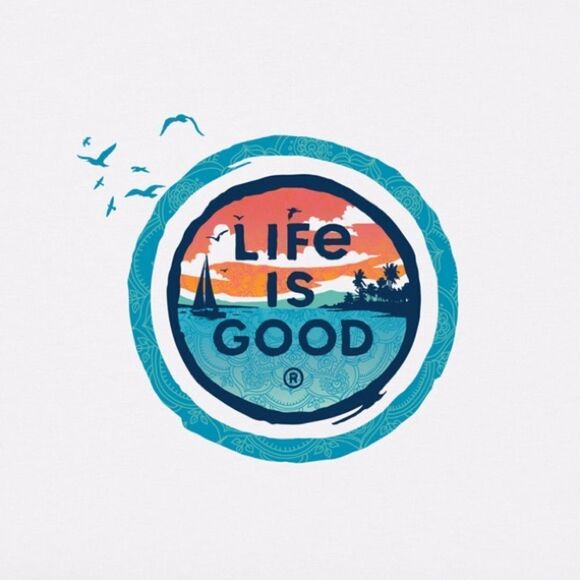 Life is Good Men's Ocean Coin Short Sleeve Tee 100% Cotton Size Medium NWT - Picture 2 of 8